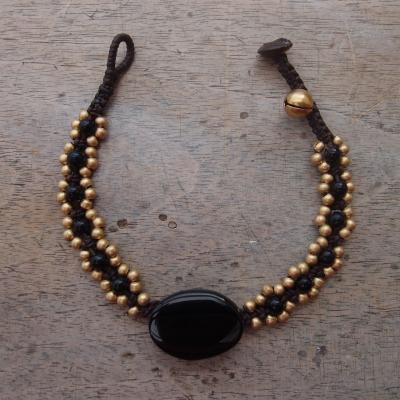 Bracelet ovale noir